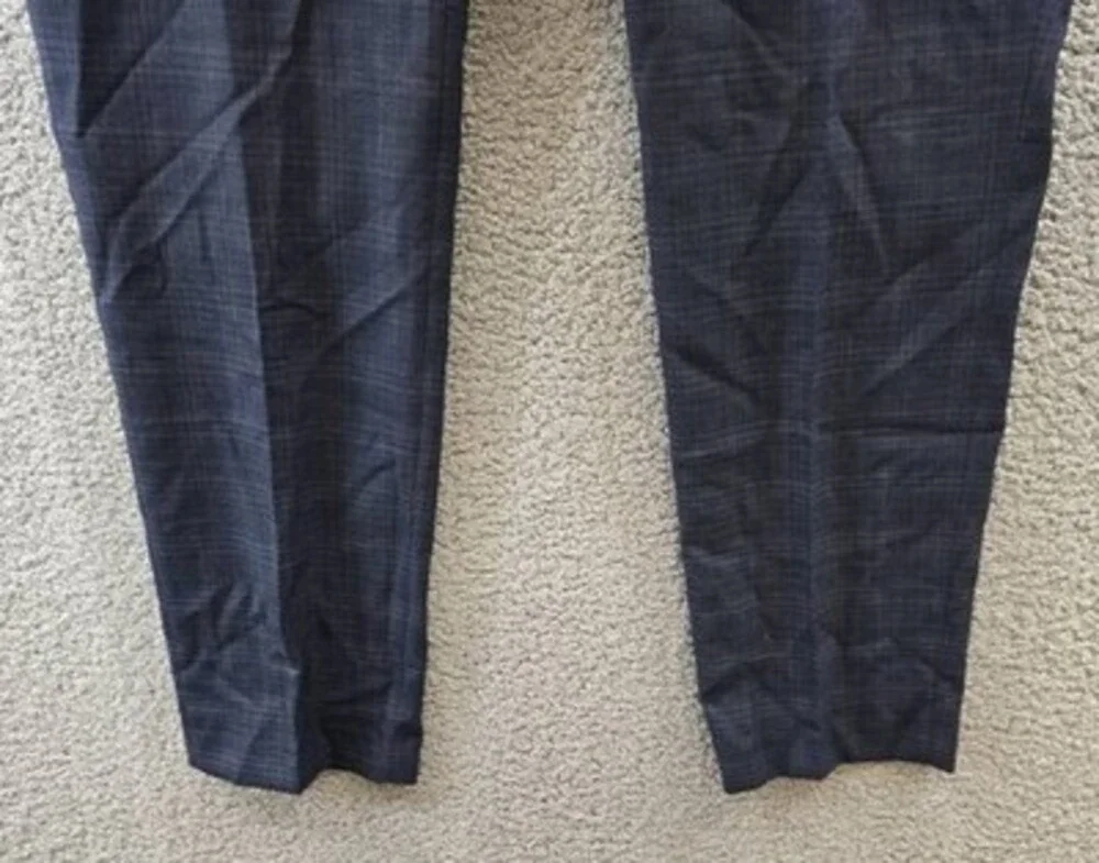 Calvin Klein Wool Blend Slim Fit Suit Pants Men's 38x32 Blue Hook & Tab Closure